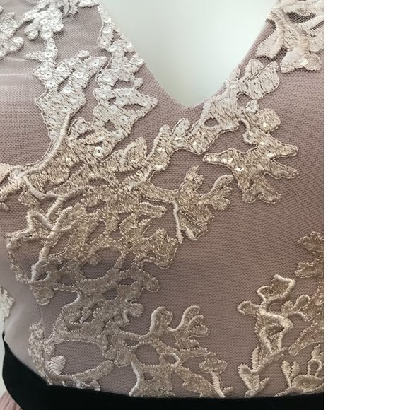 Le Chateau PLUS SIZE Dusty Rose Blush Pink Wedding Asymmetrical Summer Dress NWT - Picture 9 of 11